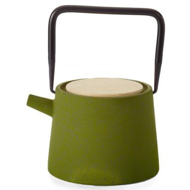 TETERA HIERRO Tetera de hierro fundido con una capacidad de 1,2 litros en color verde oliva